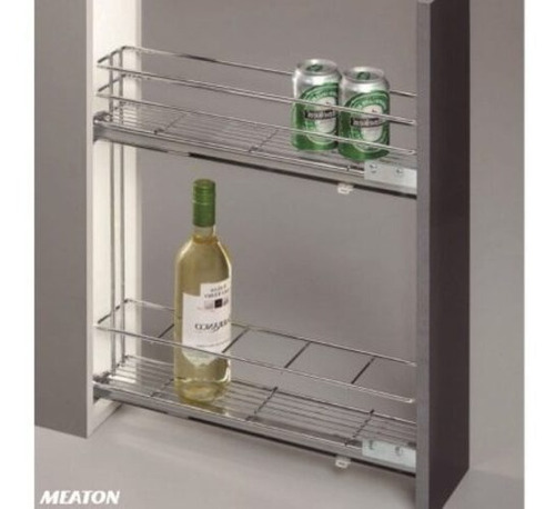 Despensa Para Cocina 2 Niveles Bajo Mesada Extraíble 150mm