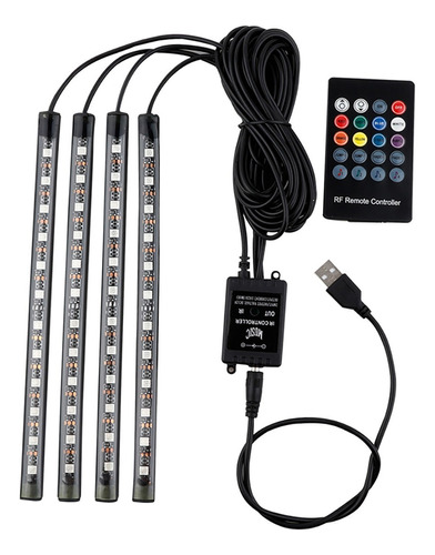 Luz De Tira Llevada Coche Remoto 12v Sonido Luz, Función Tir