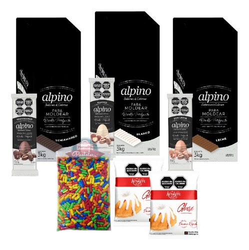 Kit Huevos De Pascua Insumos Repostería Chocolate - Combo 10