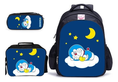 3 Unids/set Mochila Escolar Doraemon De 16 Pulgadas For Niñ