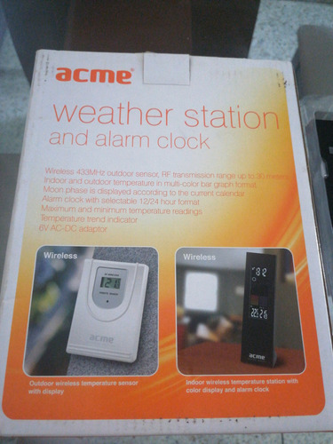 Imagen 3 de 5 de Reloj Digital Con Termómetro Y Interno Y Externo Acme Nuevo