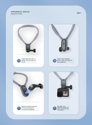 Cuello Colgante Magnético Para Gopro12 Para Insta360