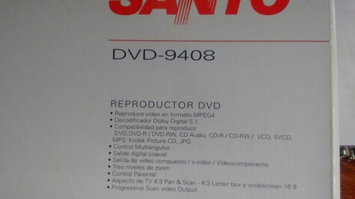 Reproductor De Dvd Sanyo Impecable