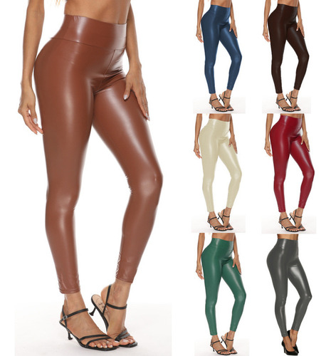 Leggins De Piel Sintética Para Mujer De Primavera Y Otoño