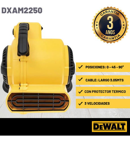 Ventilador De Aire Industrial Secador Dxam2250 Dewalt