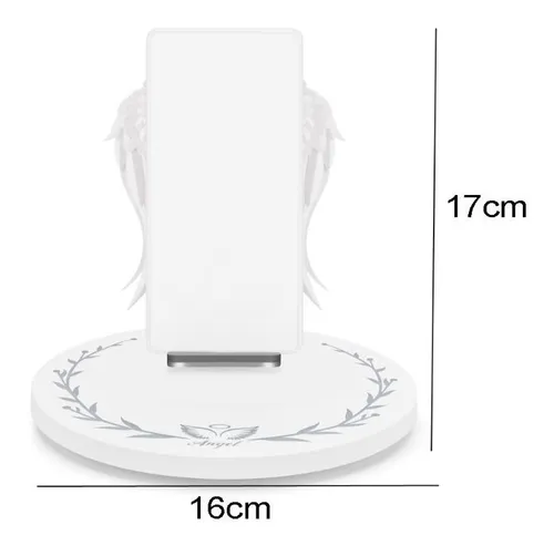 Cargador Inal mbrico Angel Alas 10w Qi Para iPhone Android