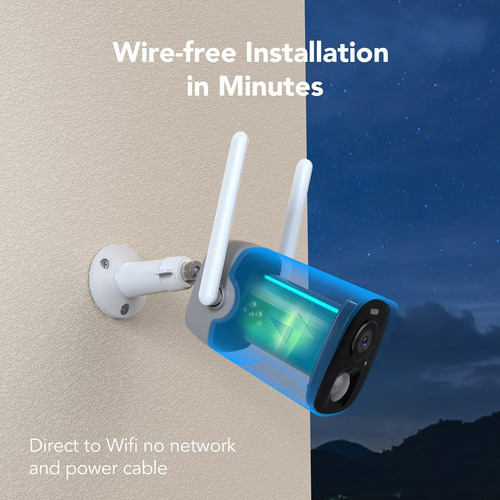 Netvue Cámara De Seguridad 2k Inalámbrica Ip65 Mmg