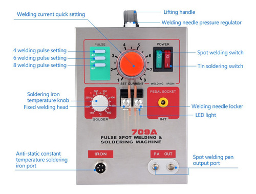 Soldador Por Puntos 3.2kw Pluma Soldador Diy 18650 Batería D