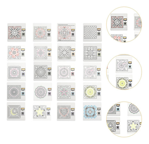 Tarjetas De Crochet Cuadrado De Crochet, Gráficos De