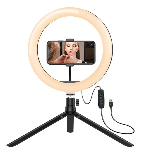 Aro De Luz Selfie 8 Pulgadas Mini Trípode Y Control Argom
