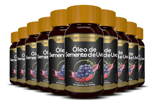 20x Óleo De Semente De Uva 60caps Premium Hf Suplements