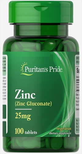 Puritan's Pride | Zinc Gluconate | 25mg | 100 Tablets