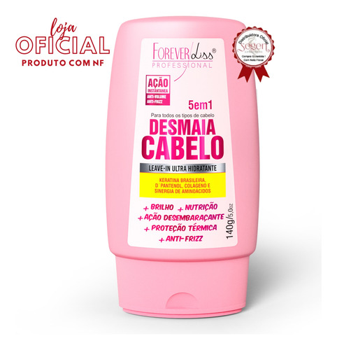 Forever Liss Leave-in Desmaia Cabelo 140g Proteção E Volume