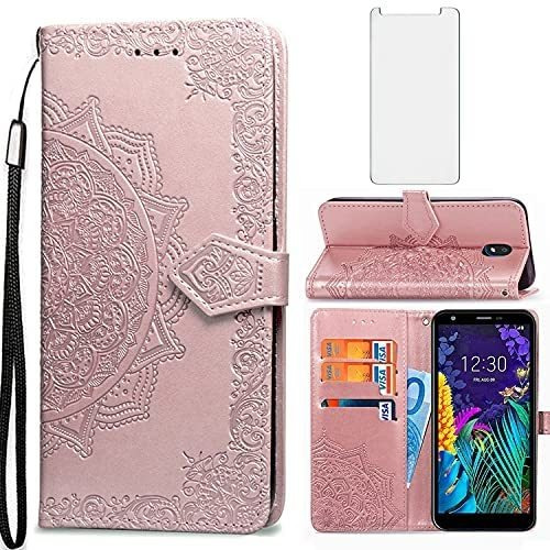 Funda Flip Con Tarjetero Asuwish Para LG Aristo 4 Plus -rosa