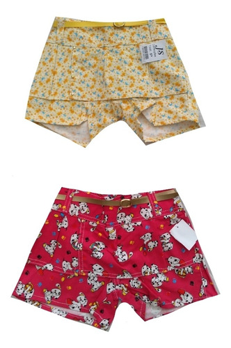 Imagem 1 de 10 de Kit Atacado C/10 Shorts De Brim Meninas