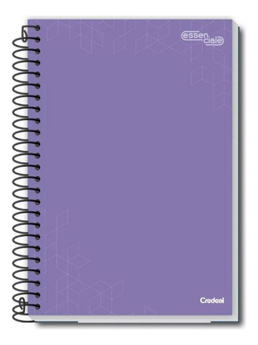 Caderno 1/8 Capa Dura 80 Folhas Essenciale Roxo -credeal