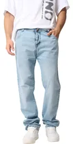 Comprar Jeans Baggy Rigido Relaxed Liso Celeste Hombre Atenea Bond