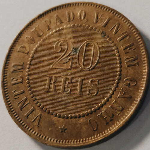 Moeda 20 Réis 1900 Bronze Soberba Brasil Primeira República