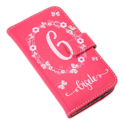 Capinha Carteira Couro Borboletas Para Samsung Galaxy Note