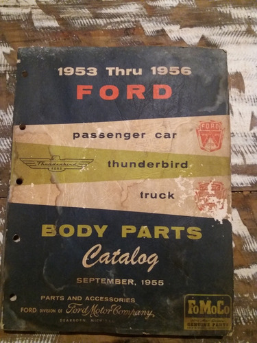 Catalogo Manual Auto Ford  Thunderbird 1953 1956