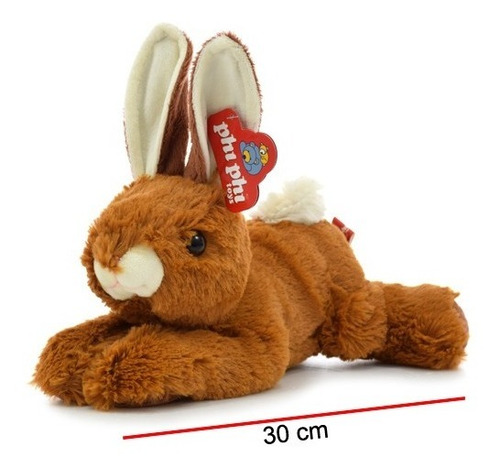 Imagen 4 de 5 de Peluche Conejo Echado 28cm Original Phi Phi Toys