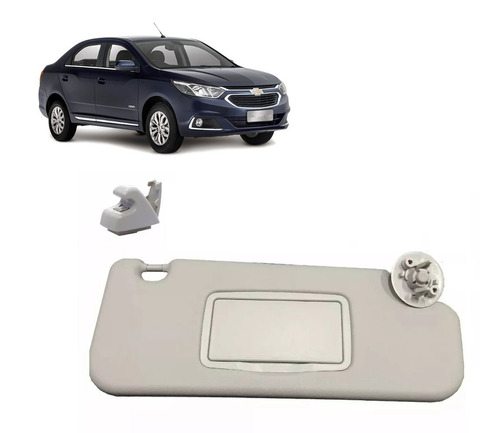 Quebra Sol Gm Cobalt 2012/...direito Com Espelho + Suporte