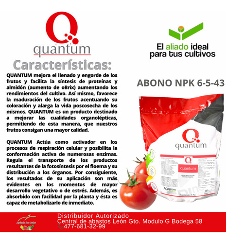 Quantum Especial Engorde Y Maduración Cubeta 10kg Agrinova