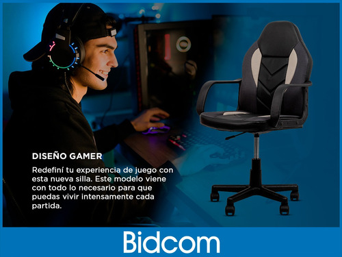Imagen 5 de 9 de Silla Gamer Pc Escritorio Piccolo Gadnic Respaldo Cuero