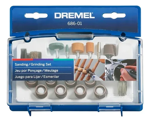 Set de 31 accesorios profesionales de lijado y rectificado de Dremel