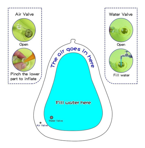 Colchoneta Agua Inflable Para Niños, Colchoneta Para Gatear