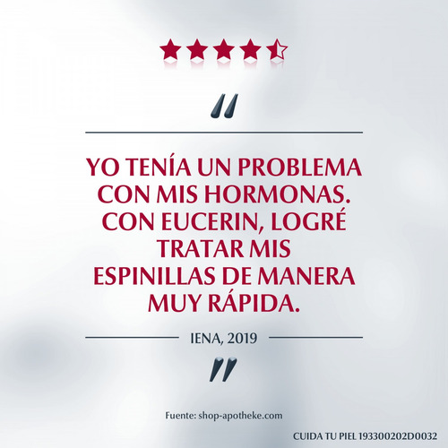 Eucerin Dermopure Oil Control Gel Limpiador X 200 Ml Momento de aplicación Día/Noche Tipo de piel Grasa