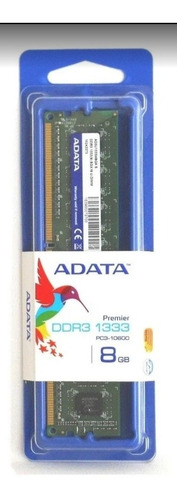 Memoria Ram Ddr3 Adata 8gb 1333mhz U-dimm (ad3u1333w8g9-s)