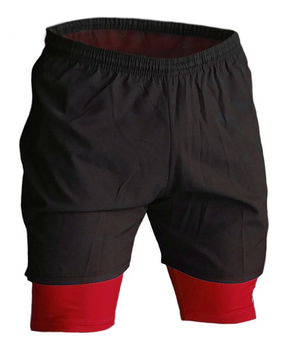 Imagen 2 de 4 de Short Deportivo Hombre Runner Con Licra
