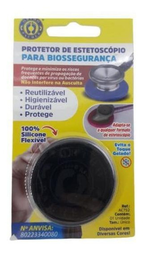 Protetor De Estetoscópio Para Biossegurança Preto