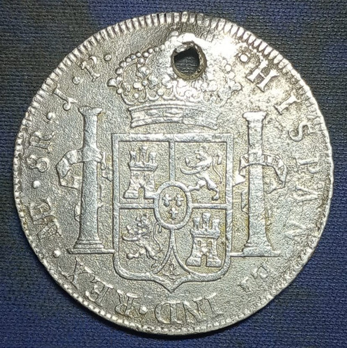 Perú 8 Reales 1816 Plata Colonia Corona Carolus Antigua