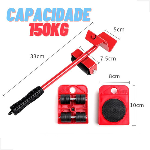 Suporte Geladeira Fogão Máquina Base Movedor Rodinhas 150kg