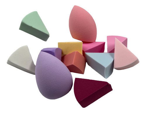 Pack X12 Esponjas Maquillaje Beauty Blender Y Triangular