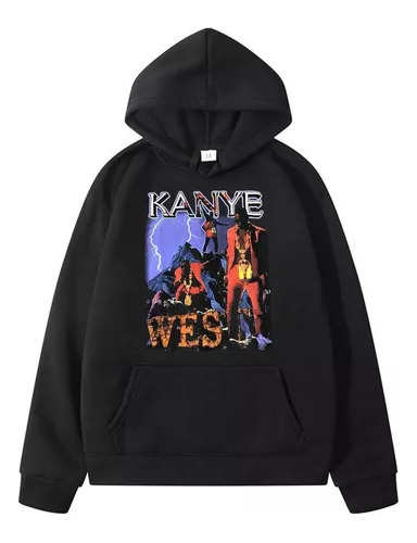 Buzo Canguro Funny Wear Kanye West Print Para Parej Unisex