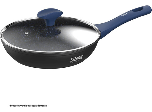 Frigideira Antiaderente Polishop Ichef Azul 24 Cm