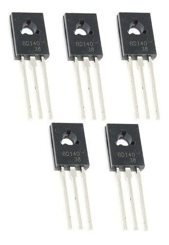 5 Unidades Transistor Pnp Bd140 To-126 80v 1.5a