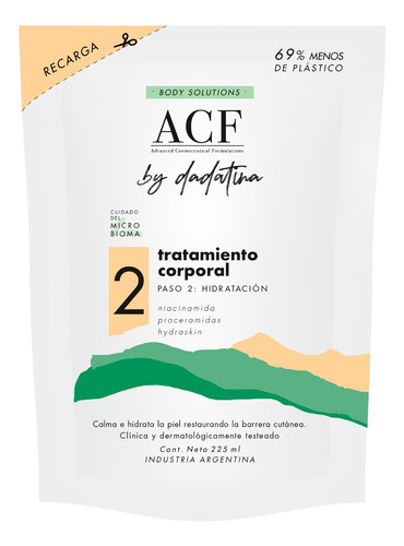 Acf Dadatina Body Solutions Recarga Paso 2 Hidratación 3c