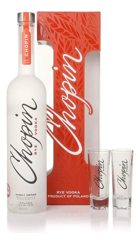 Vodka Chopin Con Vasitos Bostonmartin