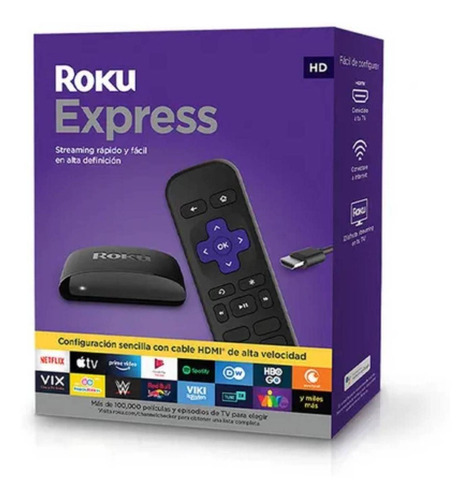 Imagen 1 de 6 de Roku Express Media Streaming Compacto Resolución Hd 1080p
