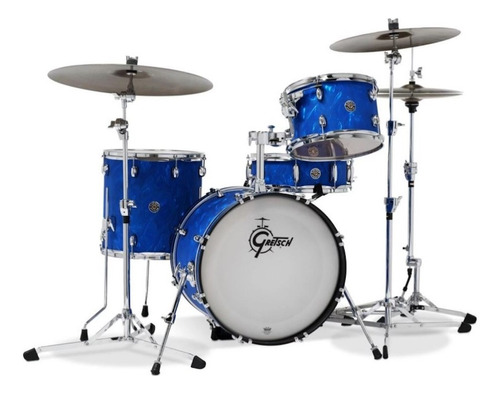 Batería Gretsch Catalina Club Jazz 4 Cuerpos Bombo 18'' Color Blue Satin Flame