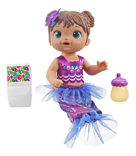 Boneca Baby Alive Linda Sereia Morena E3691 - Melhor Preço