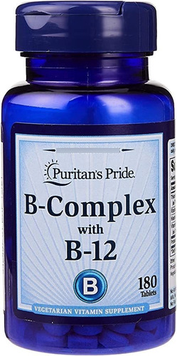 Puritans Pride Vitamina B-complex Y Vitamina B-12, 180 Unid.