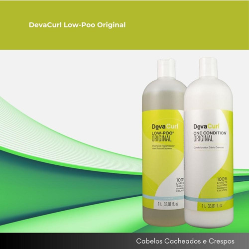 Devacurl Low-poo Original Kit Shampoo E Condicionador 1l