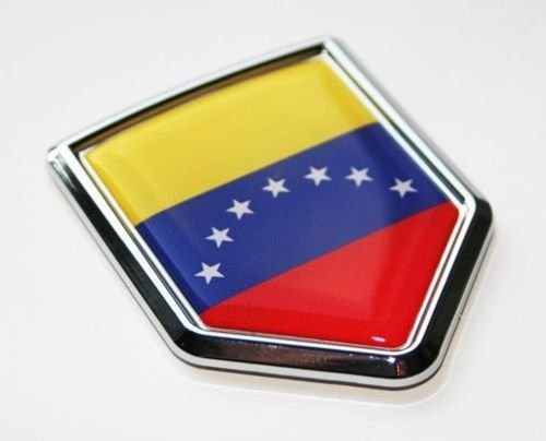 Adhesivo De Bandera De Venezuela Emblema Cromado Para Coche 