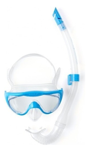 Set De Mascara Y Snorkel Glide Jrs (azul)