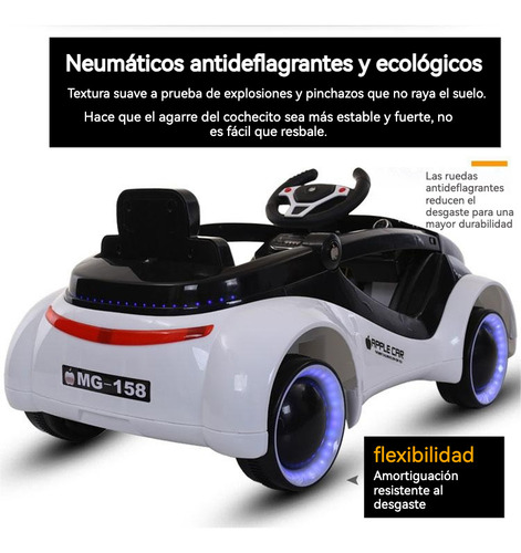 Carro Eléctrico Montable Para Niños, Montable Electrico Con Control Remoto Rojo, Control App Del Teléfono Móvil, Música, Luces Led